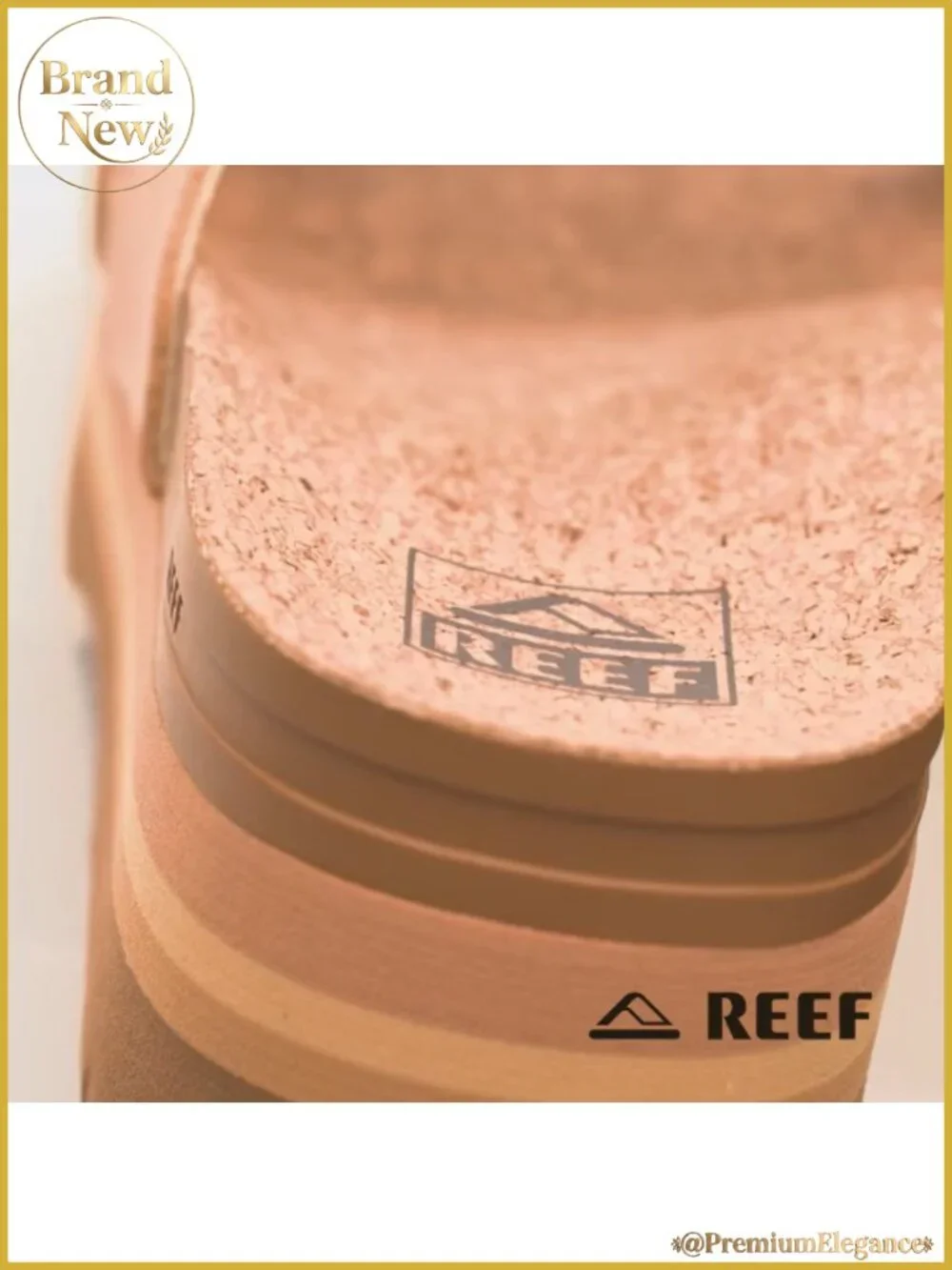 REEF Cushion Vista Higher Vegan Leather Platform Slide Sandal Arch Support